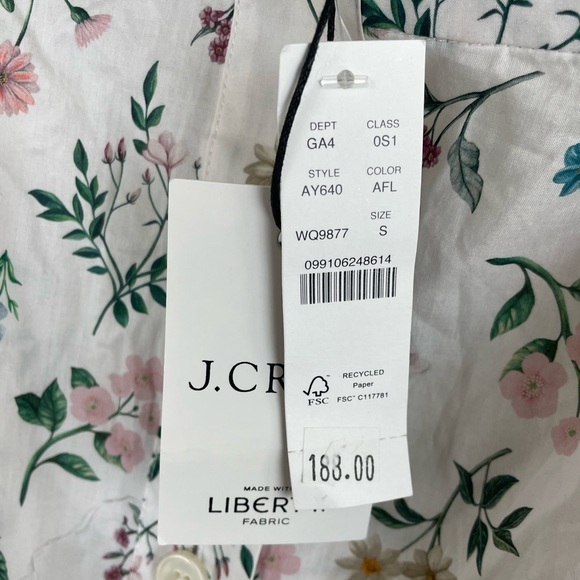 NWT J.Crew Liberty Print Dress Annelise floral Midi New Blogger Favorite Small - Picture 6 of 16